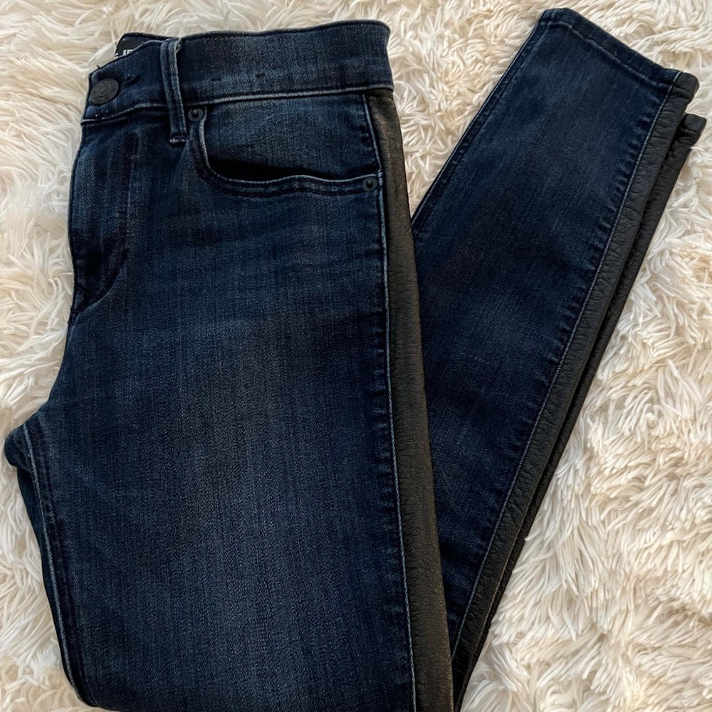 Express Skinny Jeans with Leather Detail 🌟